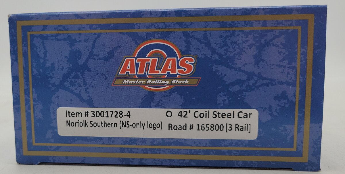 Atlas 3001728-4 O Gauge Coil Steel Car Norfolk Southern #165800 LN/Box
