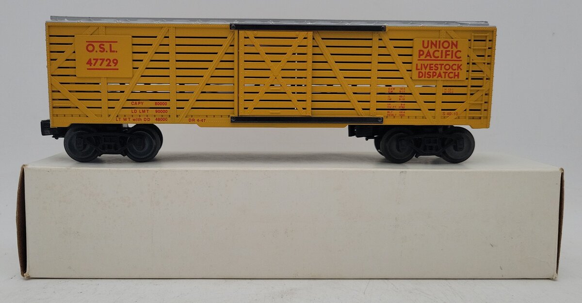 KMT 82 O Gauge Union Pacific Stock Car #47729 LN/Box