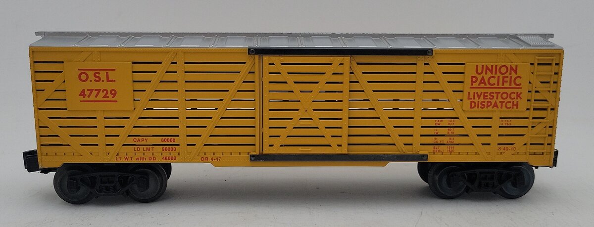 KMT 82 O Gauge Union Pacific Stock Car #47729 LN/Box