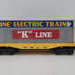 K-Line K6611 O Gauge Trailer Train Flatcar with K-Line Container VG/Box