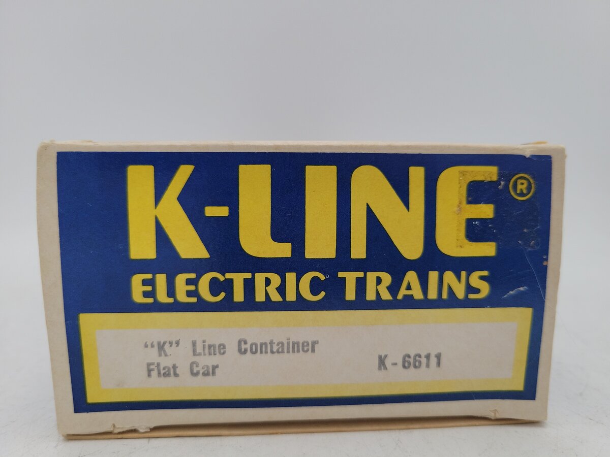 K-Line K6611 O Gauge Trailer Train Flatcar with K-Line Container VG/Box