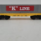 K-Line K6611 O Gauge Trailer Train Flatcar with K-Line Container VG/Box