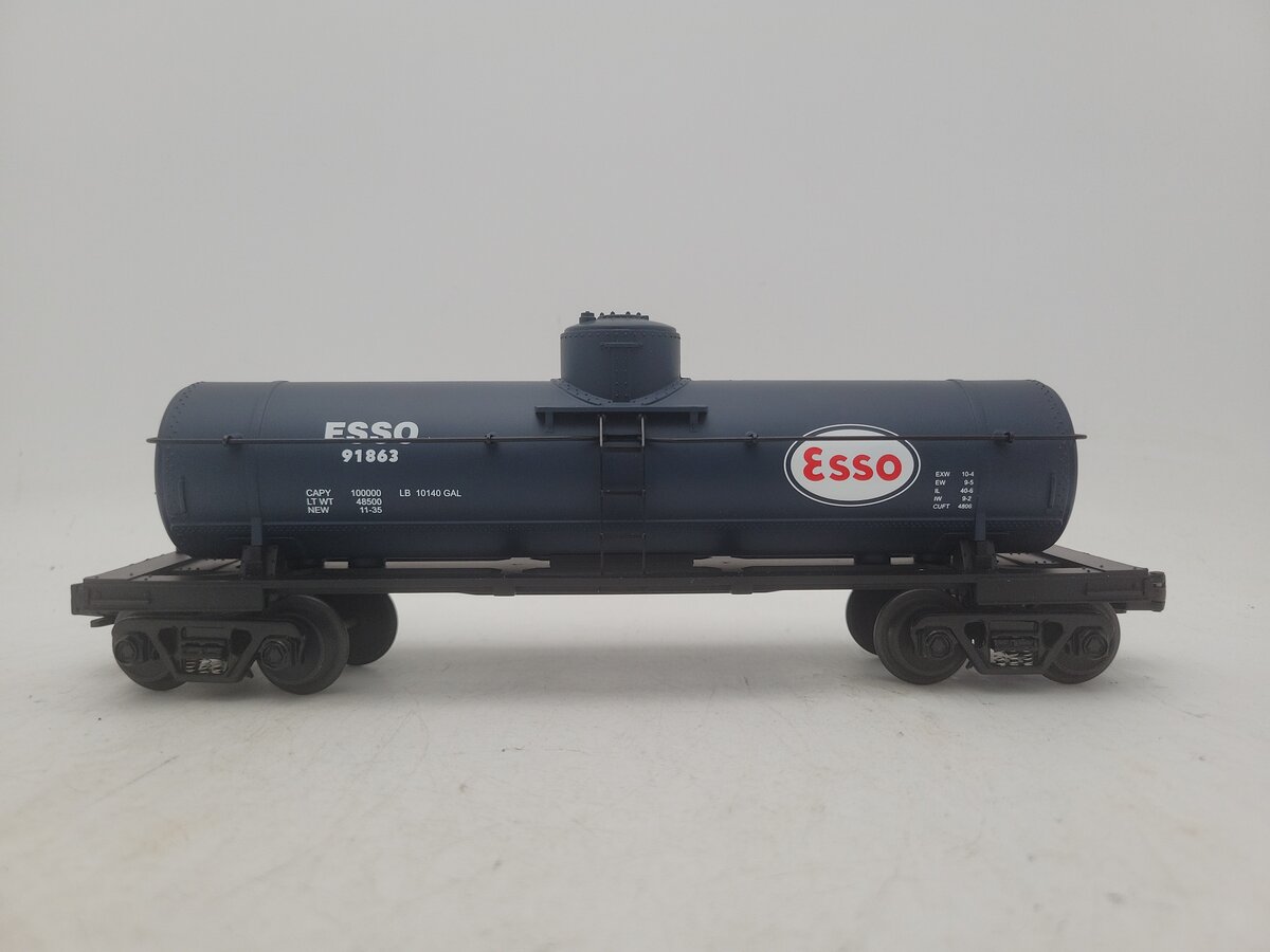 MTH 30-7314 O Gauge ESSO Single Dome Tank Car #91863 EX
