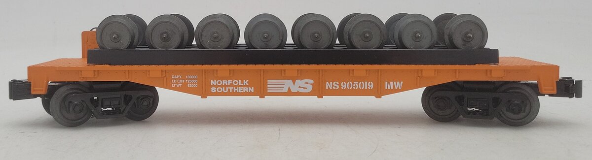 MTH 30-76573 O Norfolk Southern Flatcar with Wheel Set #905019 EX/Box