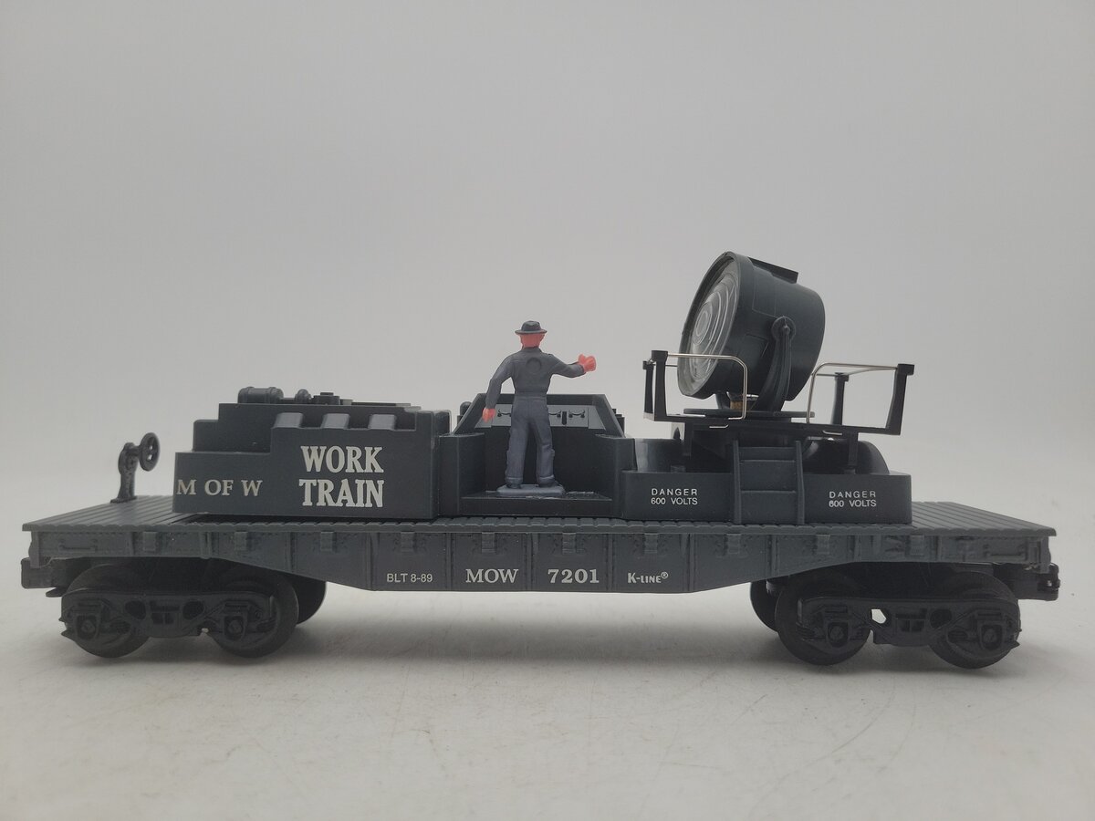 K-Line K7201 O Gauge MOW Operating Searchlight Car #7201 EX/Box