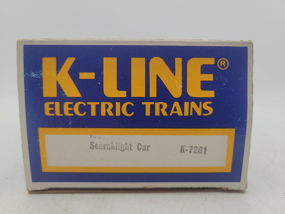 K-Line K7201 O Gauge MOW Operating Searchlight Car #7201 EX/Box