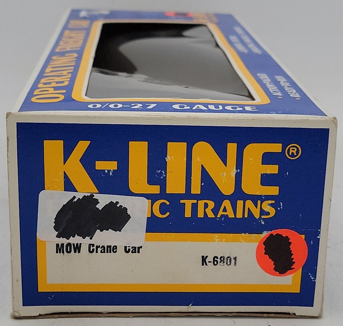 K-Line K6801 O Gauge MOW Crane Car #6801 EX/Box