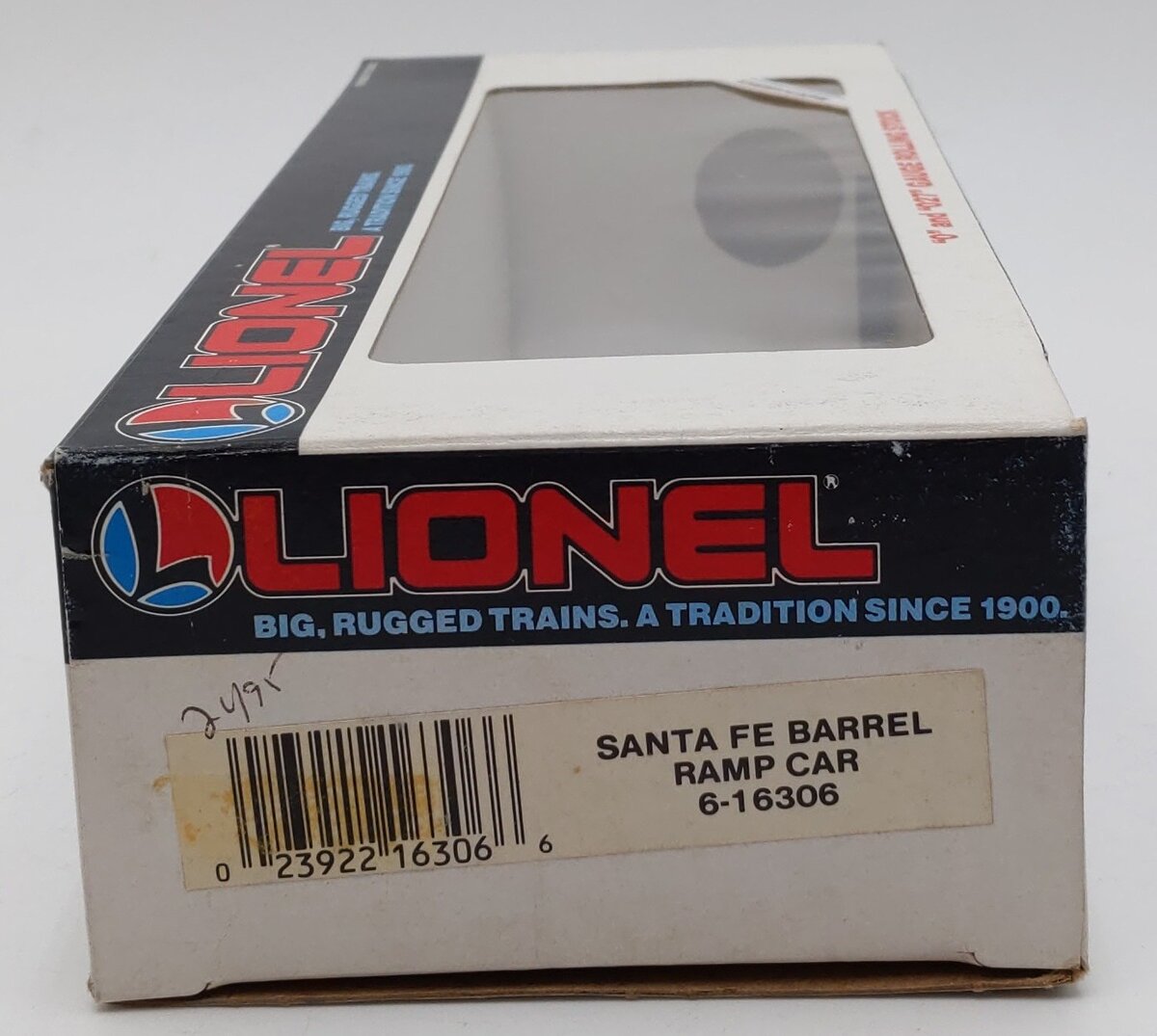 Lionel 6-16306 O Gauge Santa Fe Barrel Ramp Car LN/Box