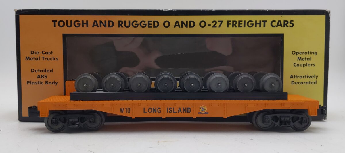 MTH 30-76458 Long Island Flat Car w/ Wheel Set #W10 LN/Box