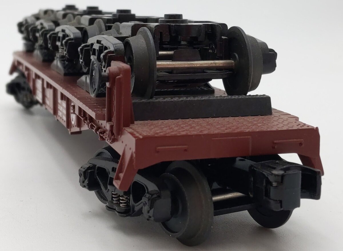 MTH 30-76199 O Pennsylvania Flat Car w/(4) Bettendorf Trucks #473606 LN/Box