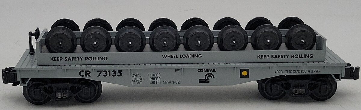 K-Line K661-1411 Conrail 2002 Safety Award Classic Flat Car w/ Wheels #73135 LN/Box