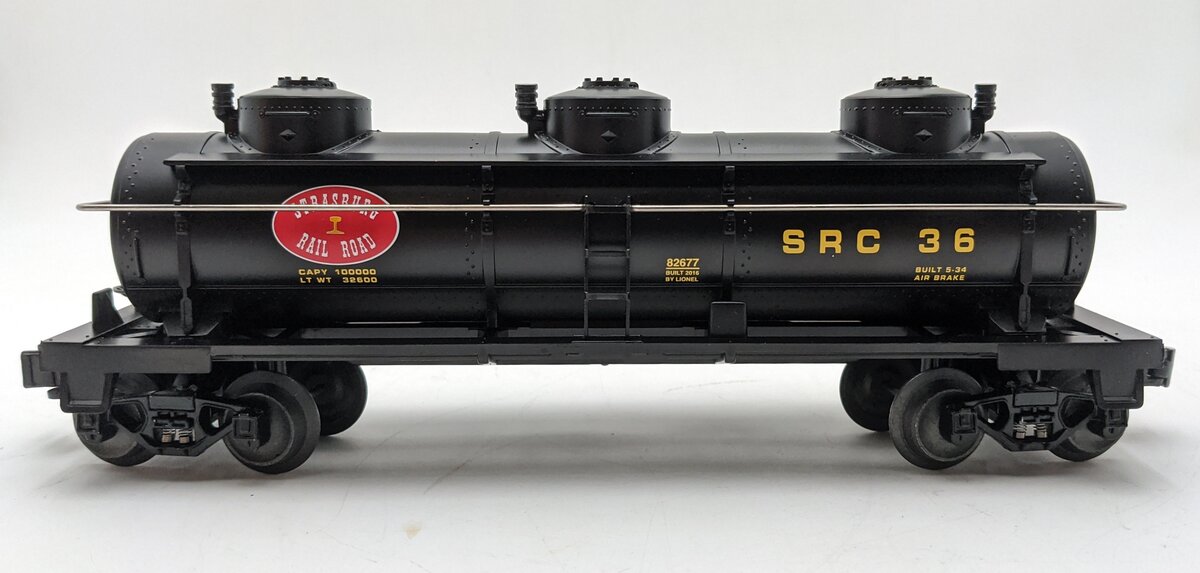 Lionel 6-82677 O Gauge Strasburg 3-Dome Tank Car LN/Box