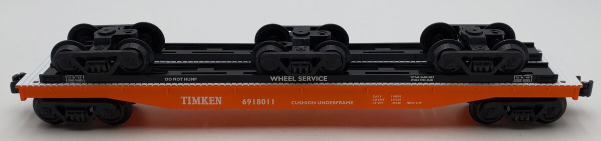 K-Line K691-8011 Timken Bulkhead Flatcar w/Wheel Load LN/Box