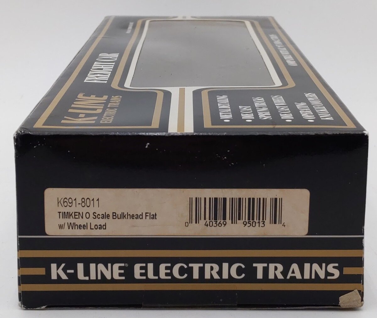 K-Line K691-8011 Timken Bulkhead Flatcar w/Wheel Load LN/Box