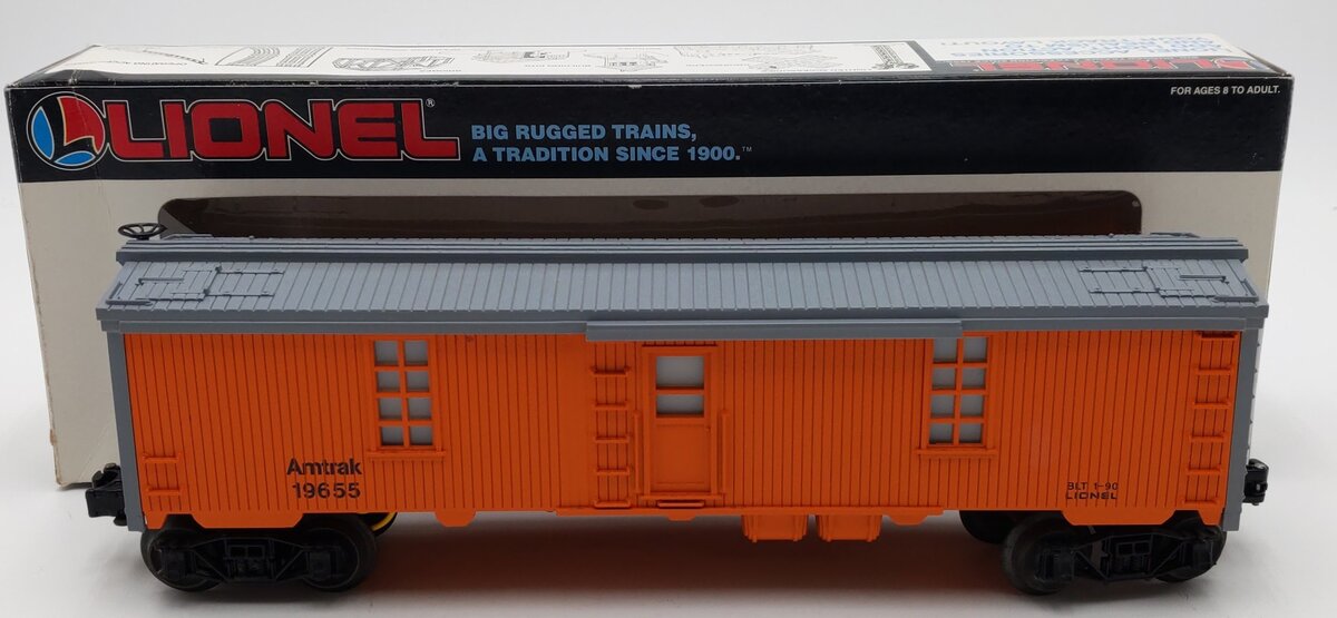 Lionel 6-19655 O Gauge Amtrak Tool Car with Lighted Interior LN/Box