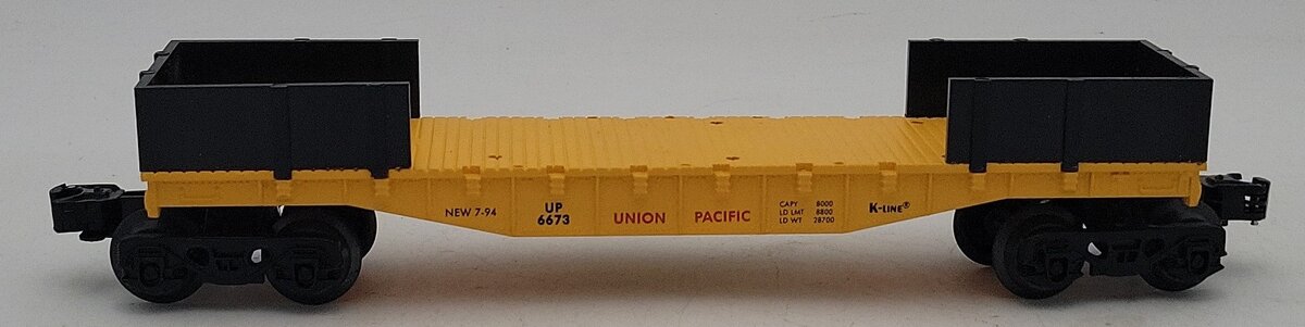 K-Line K6673 O Union Pacific Flatcar with Pipes #6673 EX/Box