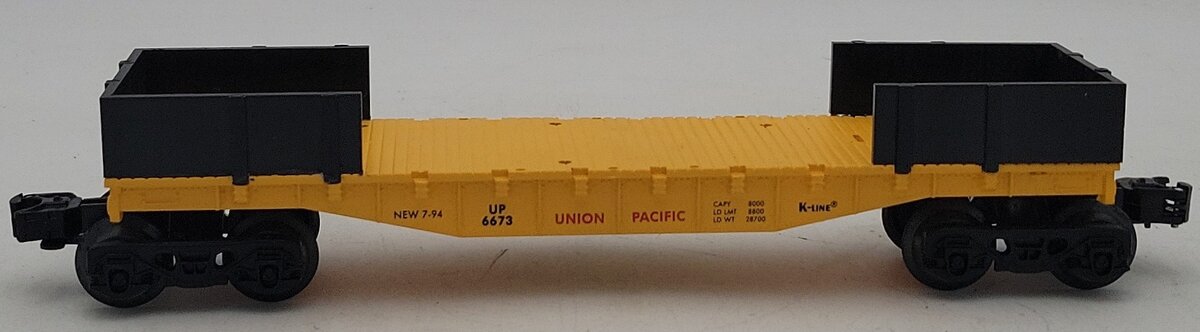 K-Line K6673 O Union Pacific Flatcar with Pipes #6673 EX/Box