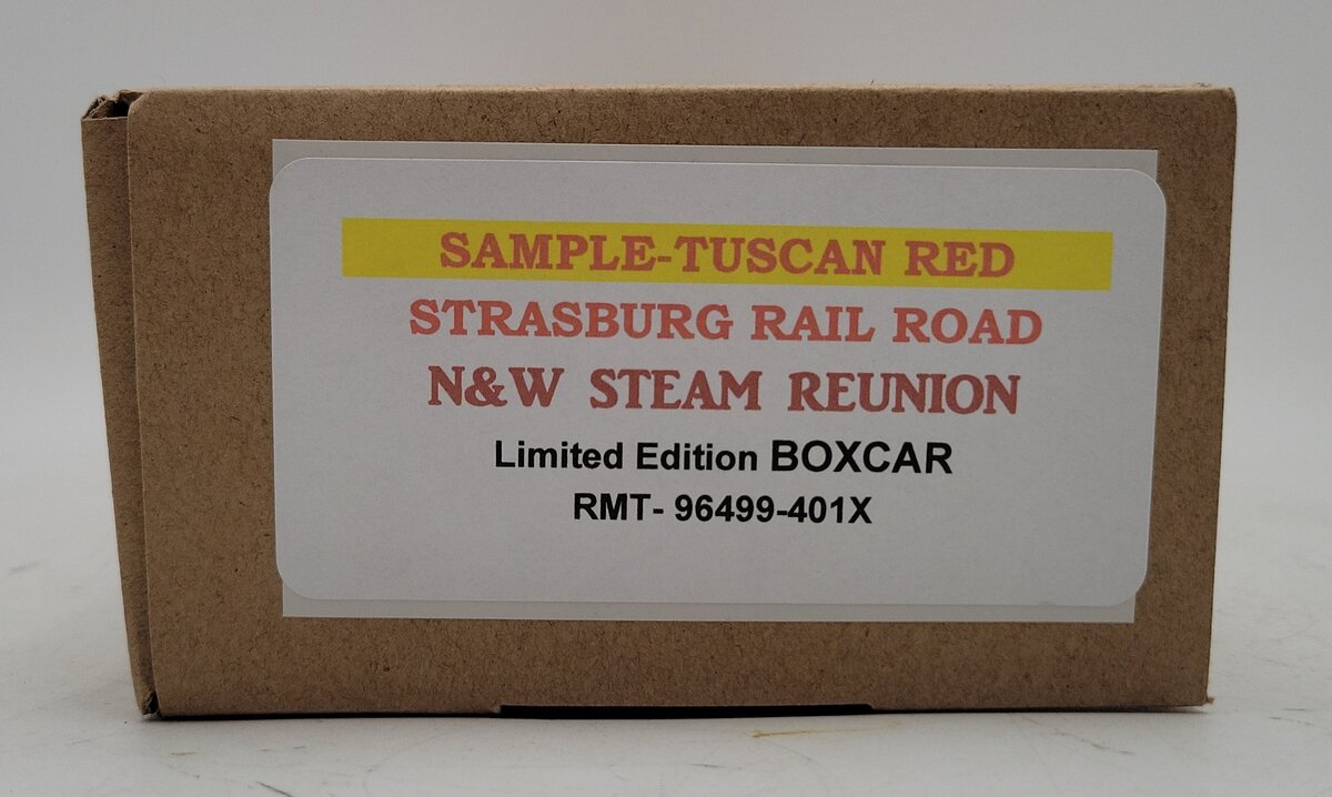 RMT 96499-401 O Scale Limited Edition Strasburg RR N&W Steam Reunion Boxcar EX/Box