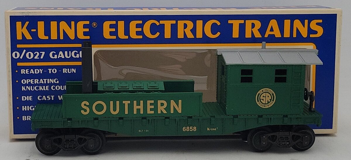 K-Line K-6858 O Gauge Southern Railway Boom Car EX/Box