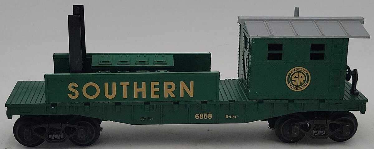 K-Line K-6858 O Gauge Southern Railway Boom Car EX/Box