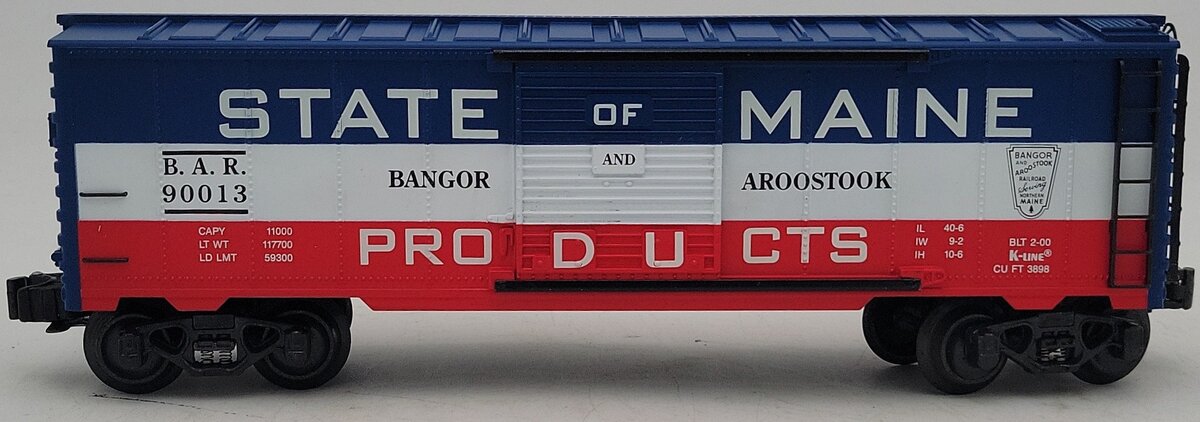 K-Line K90013IC O Gauge KCC State of Maine Boxcar #90013 LN/Box