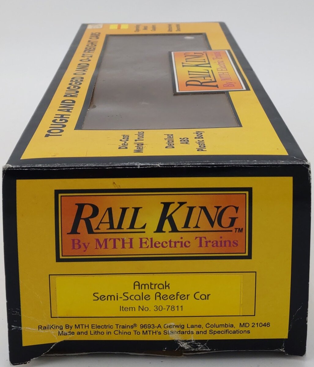 MTH 30-7811 O Amtrak RailKing 40' Woodsided Reefer Car #1505 LN/Box