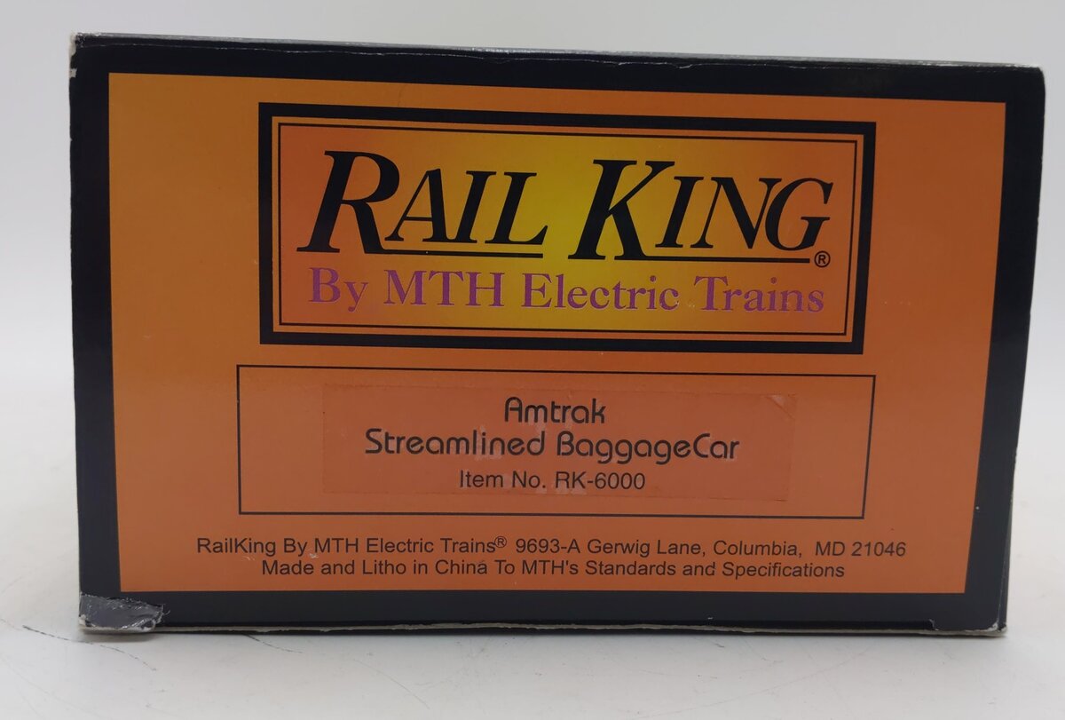 MTH 30-6000 O Gauge Amtrak "New York" Streamlined Baggage Car EX/Box