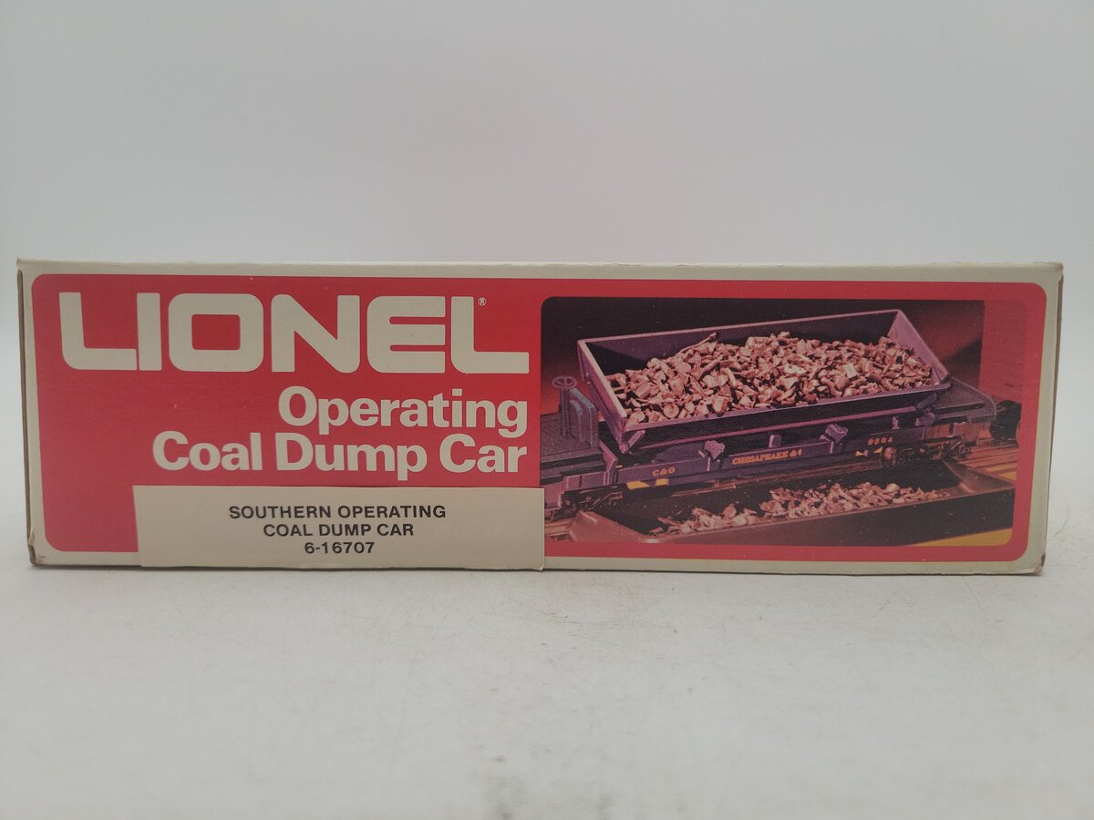 Lionel 6-16707 O Gauge Southern Operating Coal Dump Car #16707 LN/Box