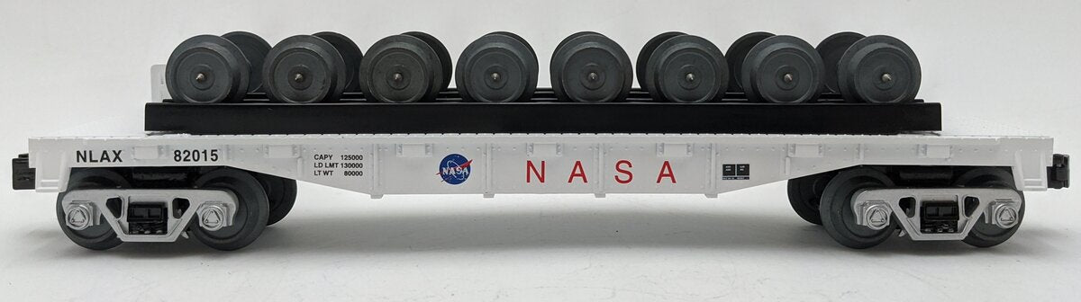 MTH 30-76620 O NASA RailKing Flat Car with Wheel Set #82015 LN/Box