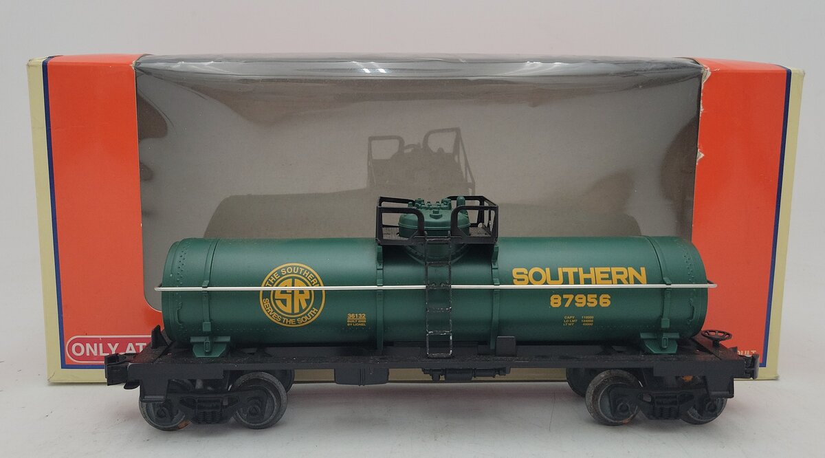 Lionel 6-36132 O Gauge Southern Tank Car #87956 VG/Box