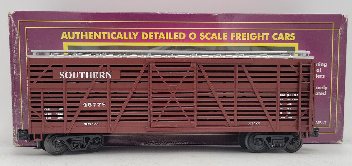 MTH 20-94501 O Gauge Southern Stock Car #45778 EX/Box
