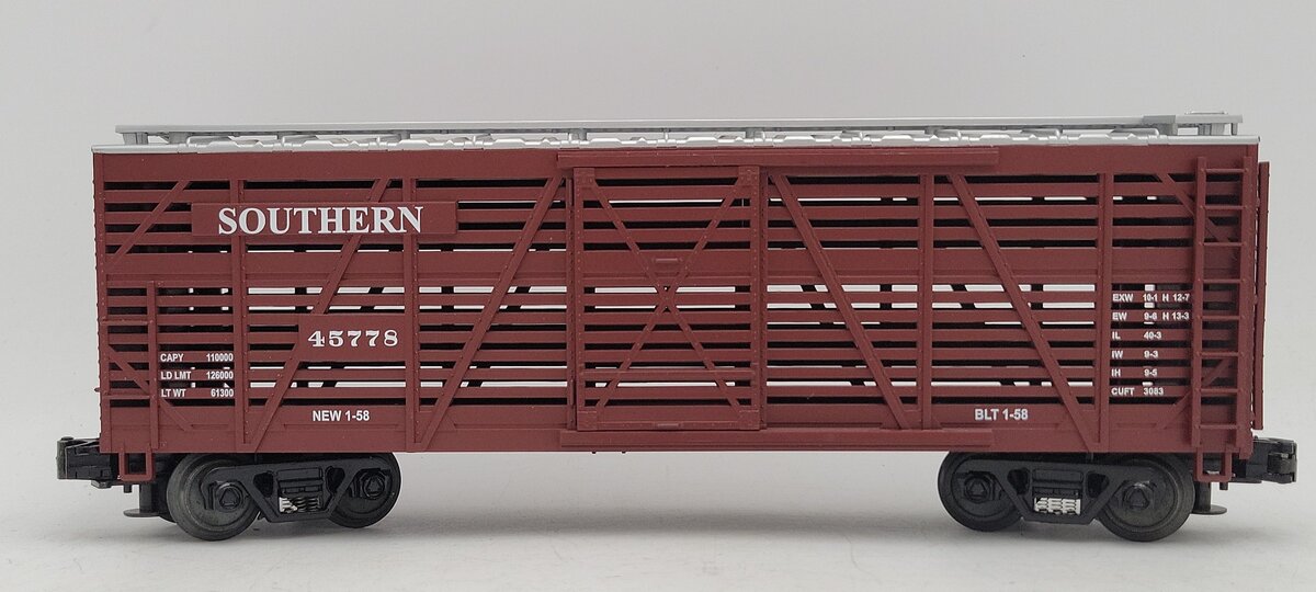 MTH 20-94501 O Gauge Southern Stock Car #45778 EX/Box