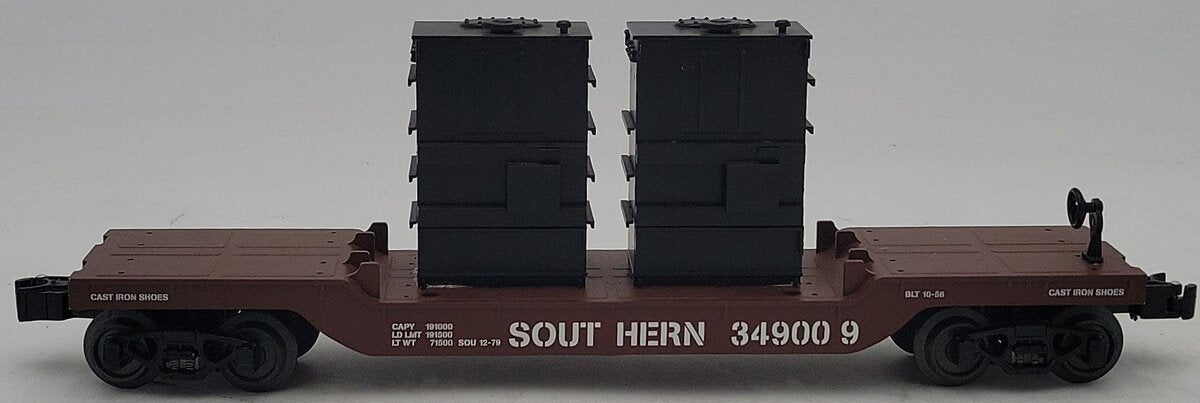 Lionel 6-21635 O Southern Depressed Center Flatcar with 2 Transformers EX/Box