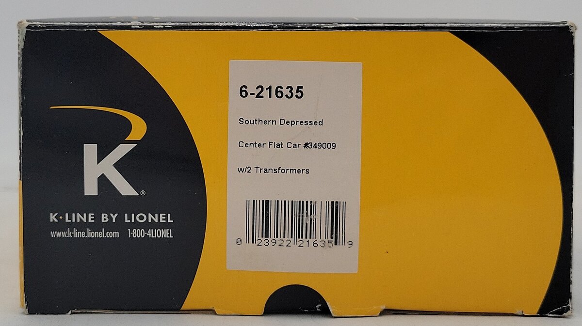 Lionel 6-21635 O Southern Depressed Center Flatcar with 2 Transformers EX/Box
