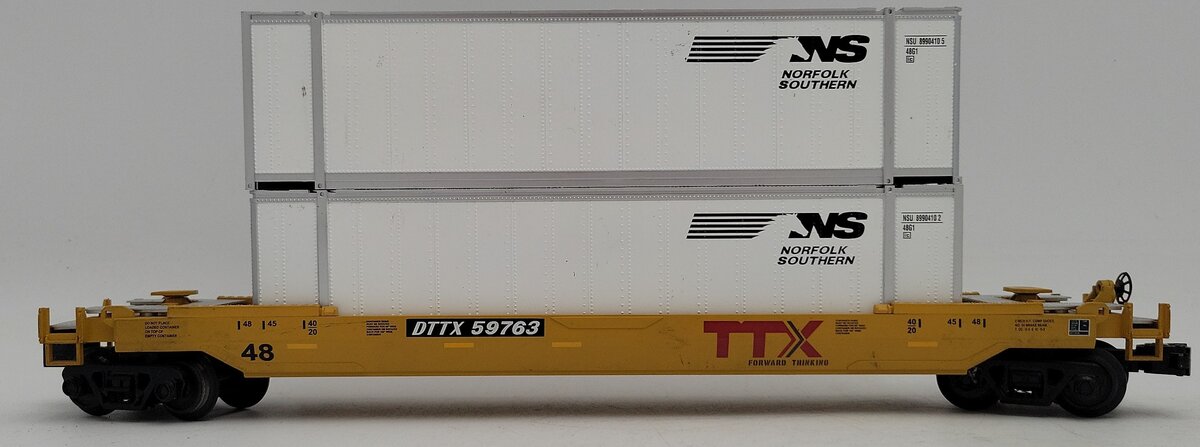 MTH 30-76397 Norfolk Southern Husky Stack Car #DTTX 59763 VG/Box