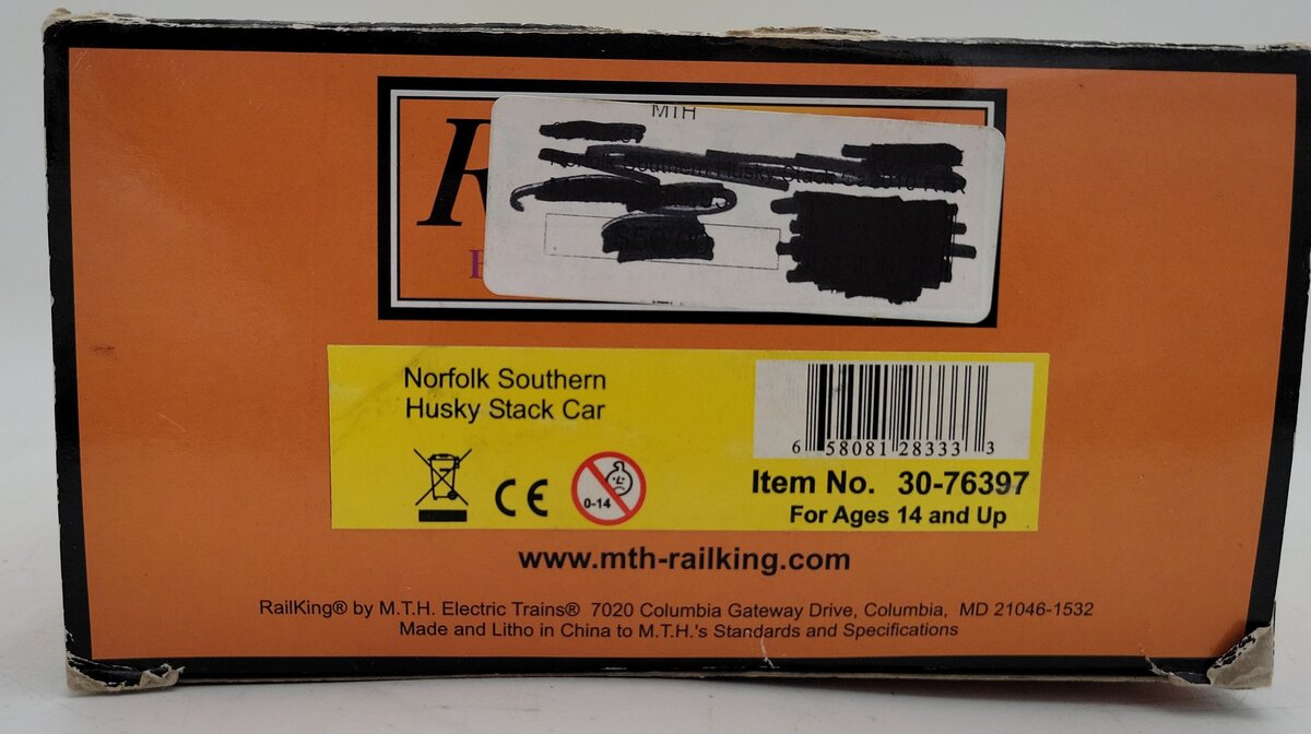 MTH 30-76397 Norfolk Southern Husky Stack Car #DTTX 59763 VG/Box