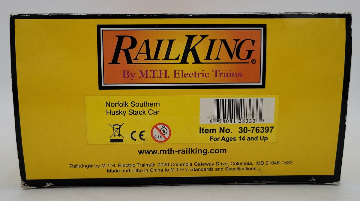MTH 30-76397 Norfolk Southern Husky Stack Car #DTTX 59763 VG/Box