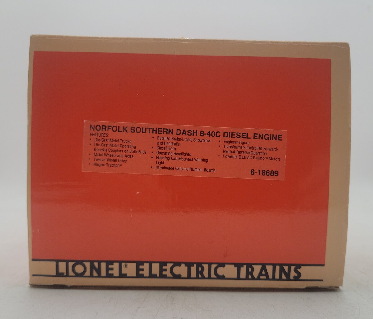 Lionel 6-18689 Norfolk Southern Dash 8-40C Diesel Locomotive #8689 EX/Box