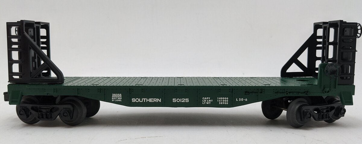 Lionel 6-26056 Southern Flatcar with Bulkheads & Stakes EX/Box