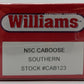 Williams CAB123 O Gauge Southern N5C Caboose #X16502 MT/Box