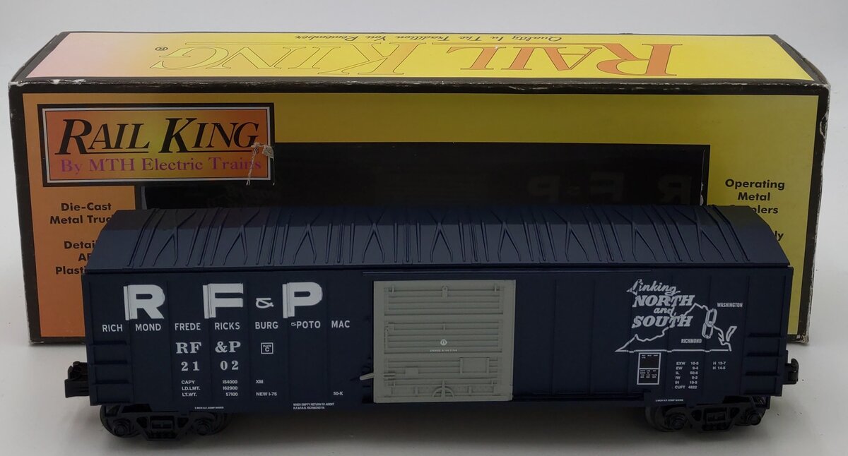MTH 30-74705 O Richmond Fredericksburg & Potomac 50' Modern Box Car #2102 LN/Box