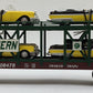MTH 30-76140 O Gauge Southern Auto Carrier with 4 1955 Pontiacs LN/Box