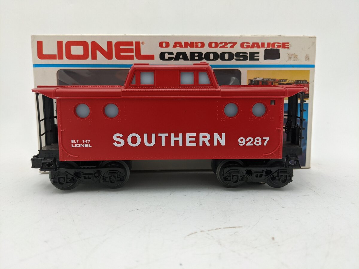 Lionel 6-9287 O Gauge Southern Red Round Window Caboose EX/Box