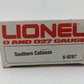 Lionel 6-9287 O Gauge Southern Red Round Window Caboose EX/Box