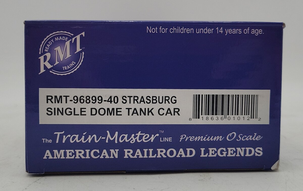 RMT 96899-40 O Strasburg Railroad Single Dome Tank Car EX/Box