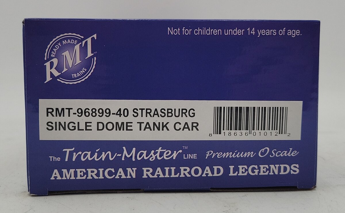 RMT 96899-40 O Strasburg Railroad Single Dome Tank Car EX/Box