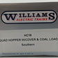 Williams HC16 O Gauge Southern Quad Hopper W/ Cover & Coal Load #104818 EX/Box