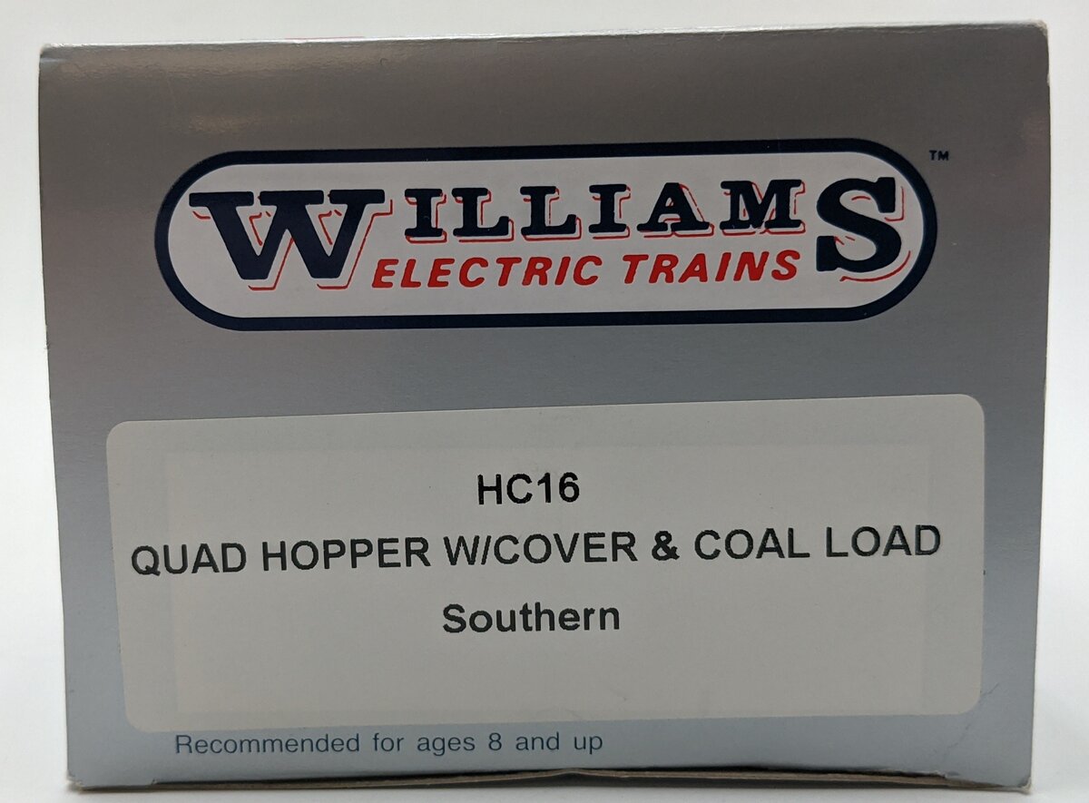 Williams HC16 O Gauge Southern Quad Hopper W/ Cover & Coal Load #104818 EX/Box
