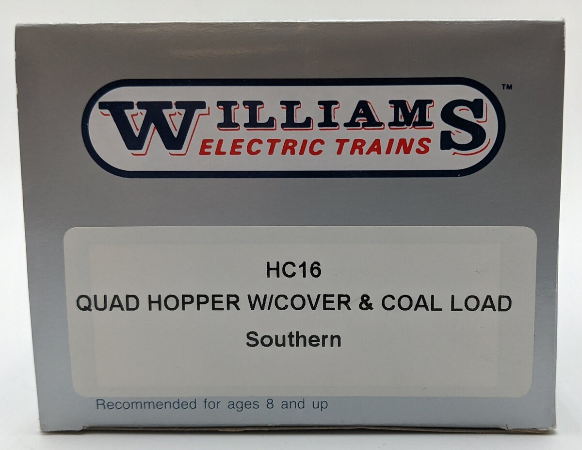 Williams HC16 O Gauge Southern Quad Hopper W/ Cover & Coal Load #104818 EX/Box