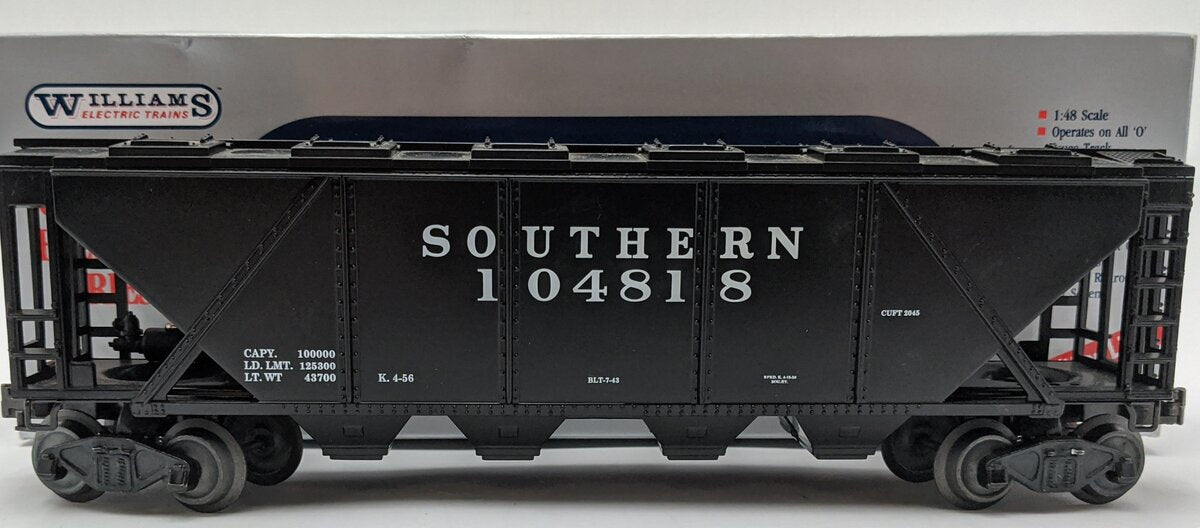 Williams HC16 O Gauge Southern Quad Hopper W/ Cover & Coal Load #104818 EX/Box
